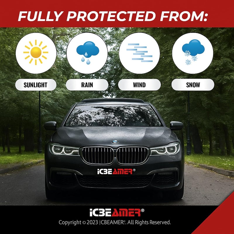 ICBEAMER 37.8" Durable Sunroof Moonroof Wind Deflector- Universal Sunroof, Moonroof Visor Shade Guard/Rain Guard - Tape-On Adhesive Top Wind Guard Low Profile Roof Visor - Image 4